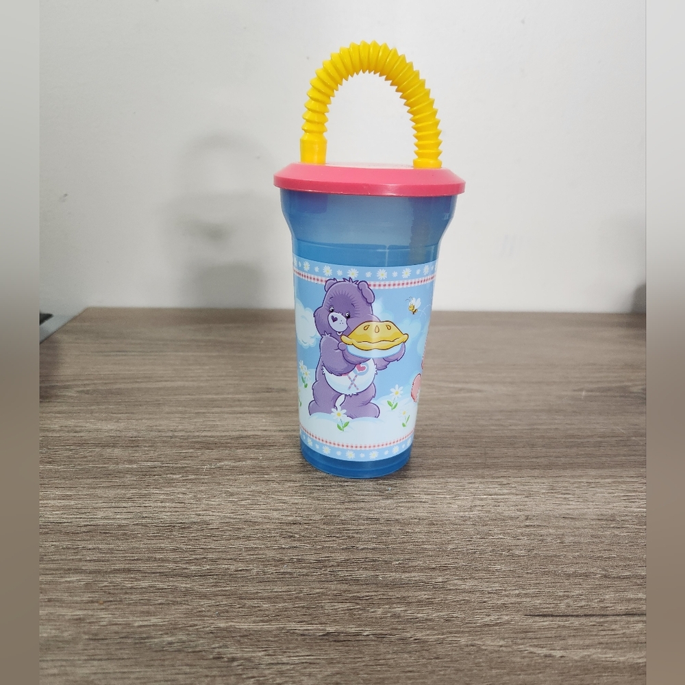 Vintage Care Bears Kids Cup Tumbler w/ Straw
